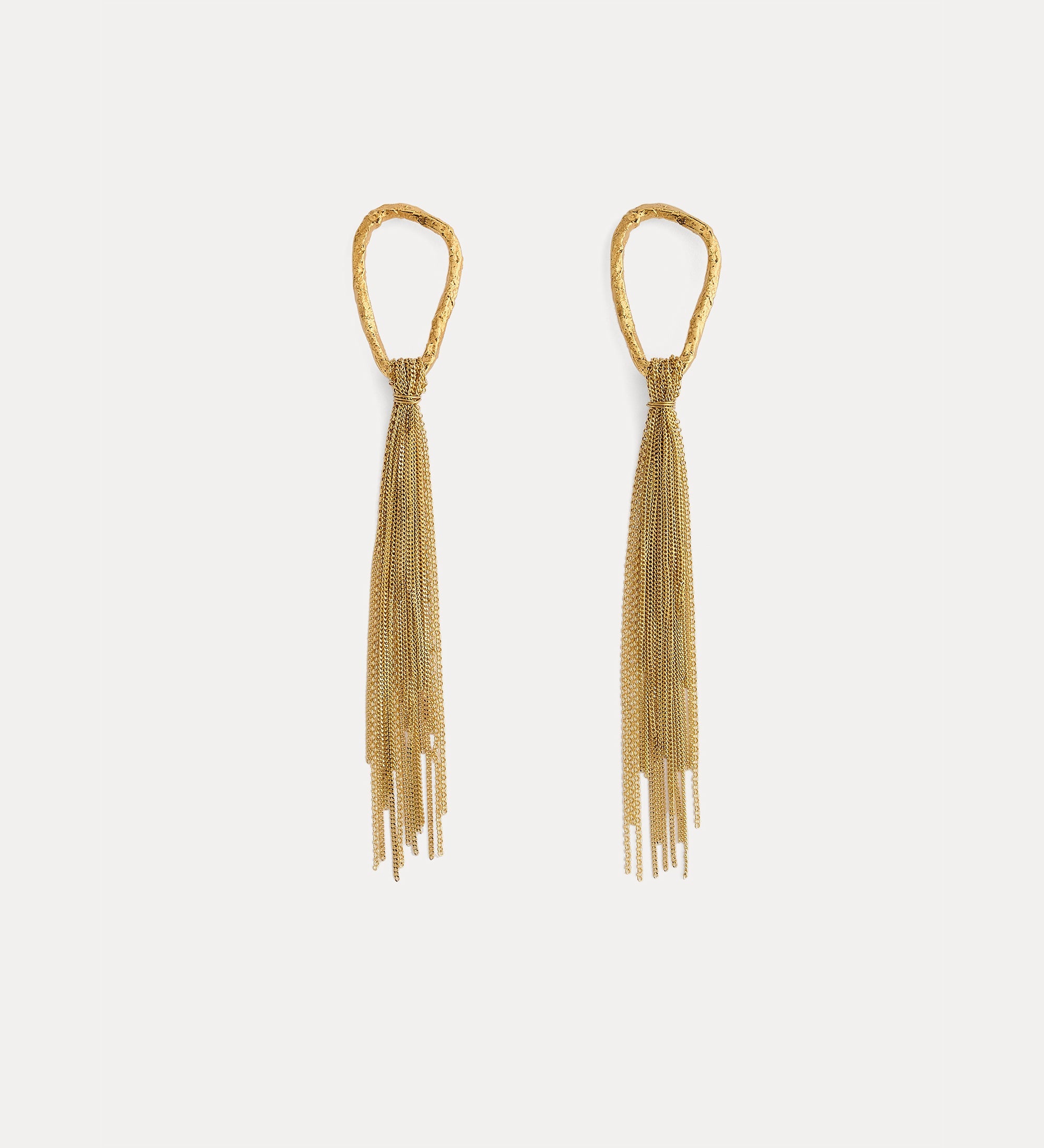Forte gioielli sculptural earrings with fringing orecchini oro