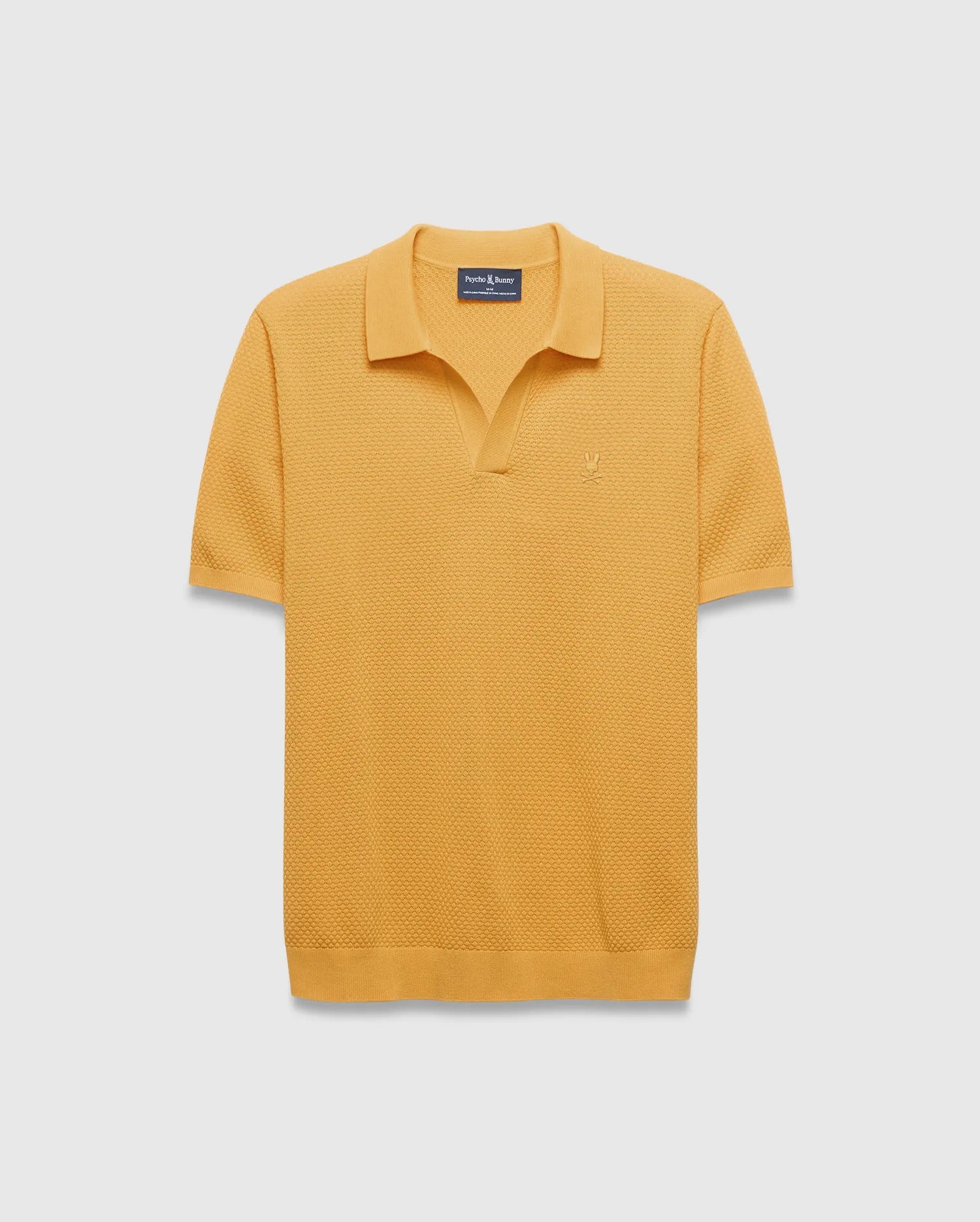 Psycho Bunny Men's Polos Devon Knit Polo MT0100169 polo gialla cotone
