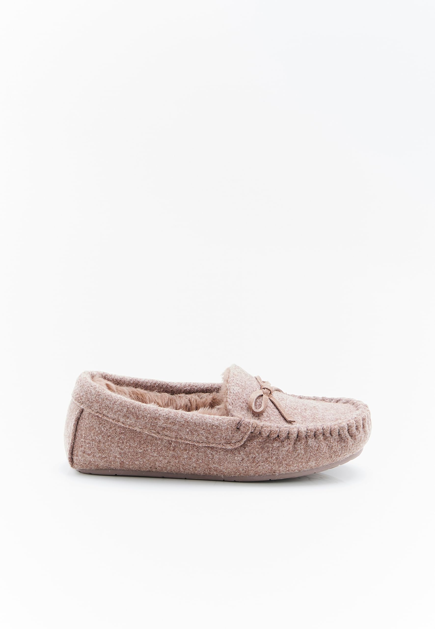 Damart Calzature pantofole effetto feltro Thermolactyl donna marroni
