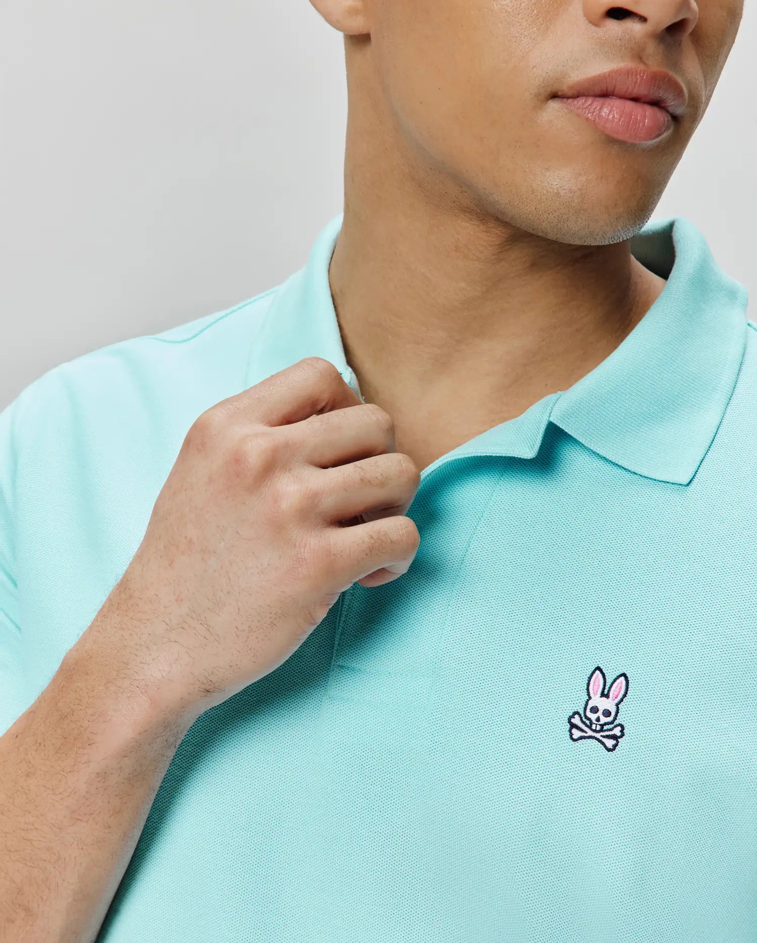Psycho Bunny Men's Polos Classic Pique Polo B6K001F200 polo beige in piqué
