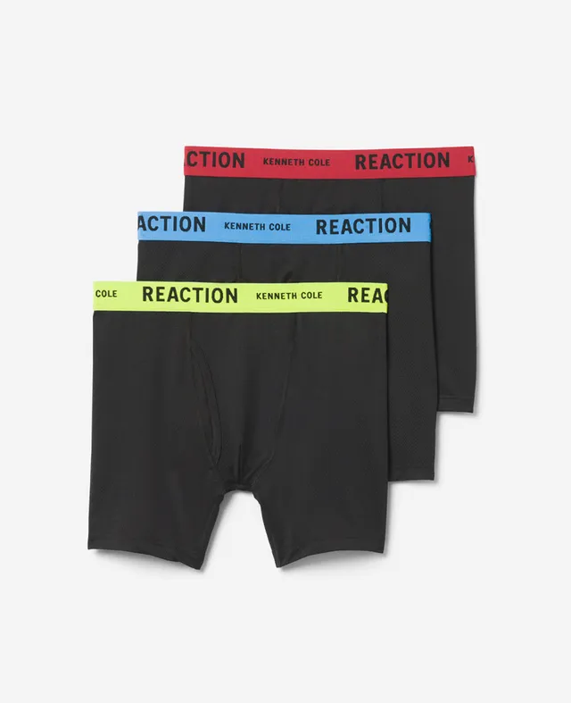 Kenneth Cole Reaction Clothing Micro Stretch Mesh Boxer Briefs boxer 3 pezzi neri