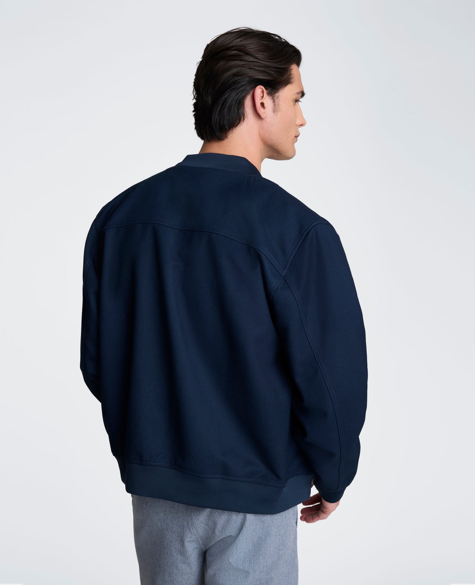Kenneth Cole Reaction Clothing Relaxed Bomber Jacket giacca navy S-XXL in poliestere