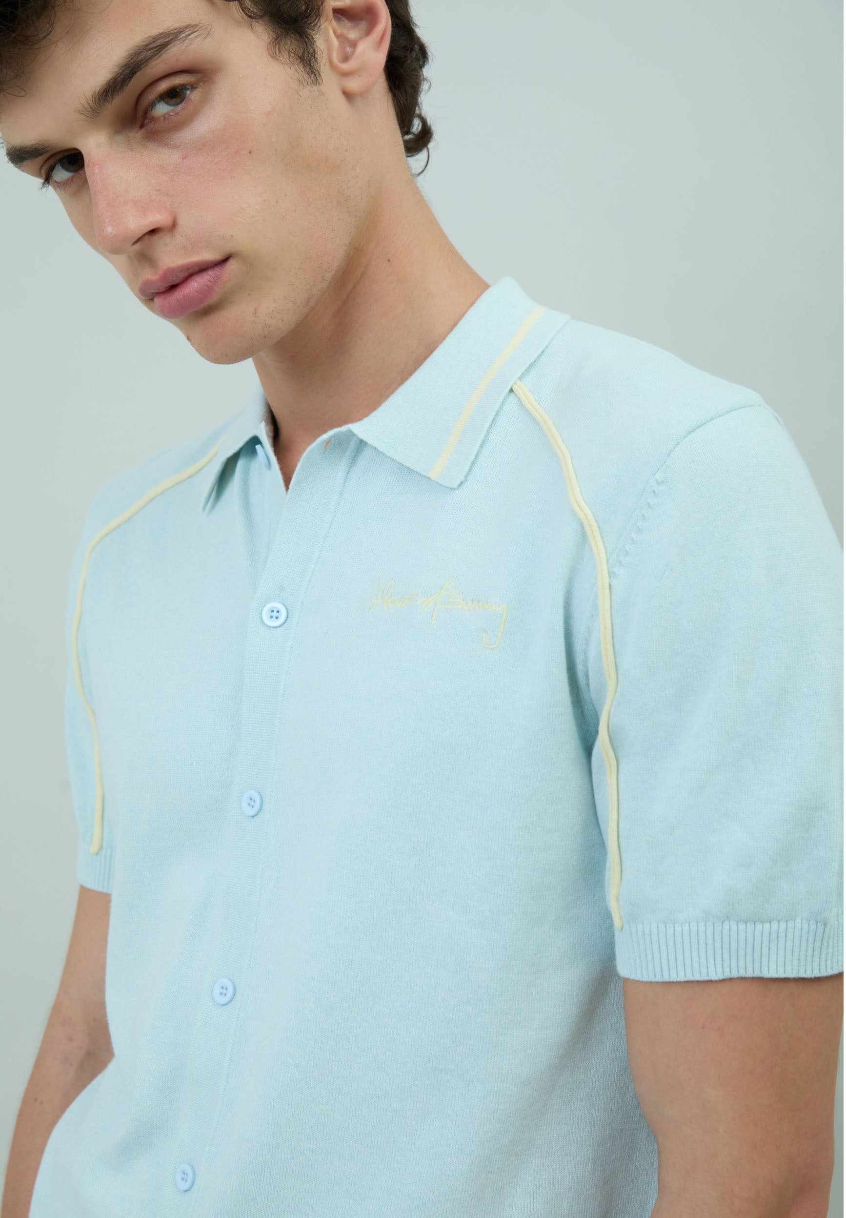 House Of Sunny Womens Tops BUTTON DOWN KNITTED POLO polo S-XL cotone