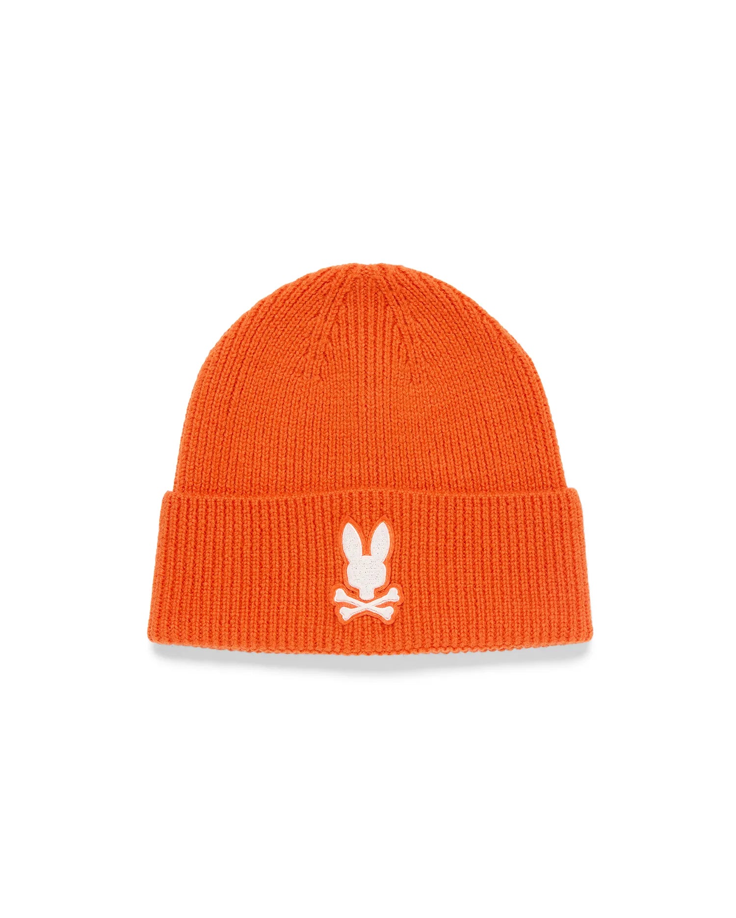 Psycho Bunny Accessories Leighton Merino berretto arancione lana merino