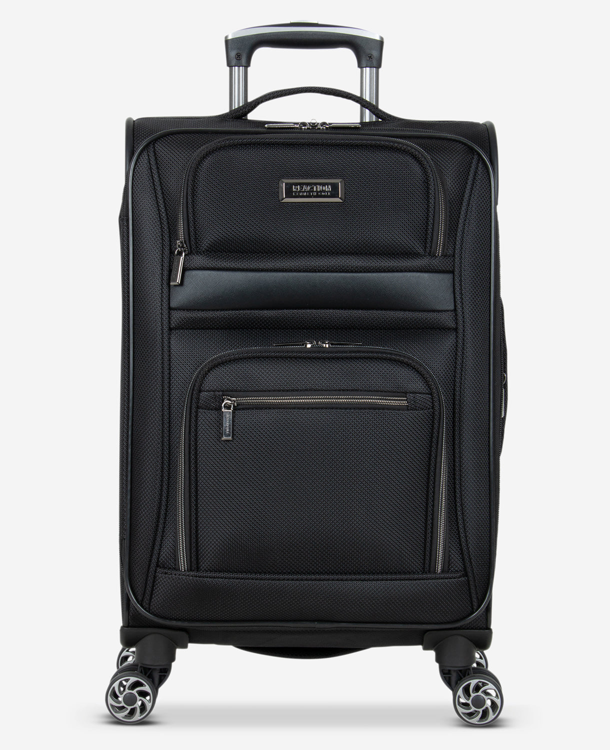 Kenneth Cole Reaction Luggage Rugged Roamer Expandable Suitcase valigia nera espandibile da cabina