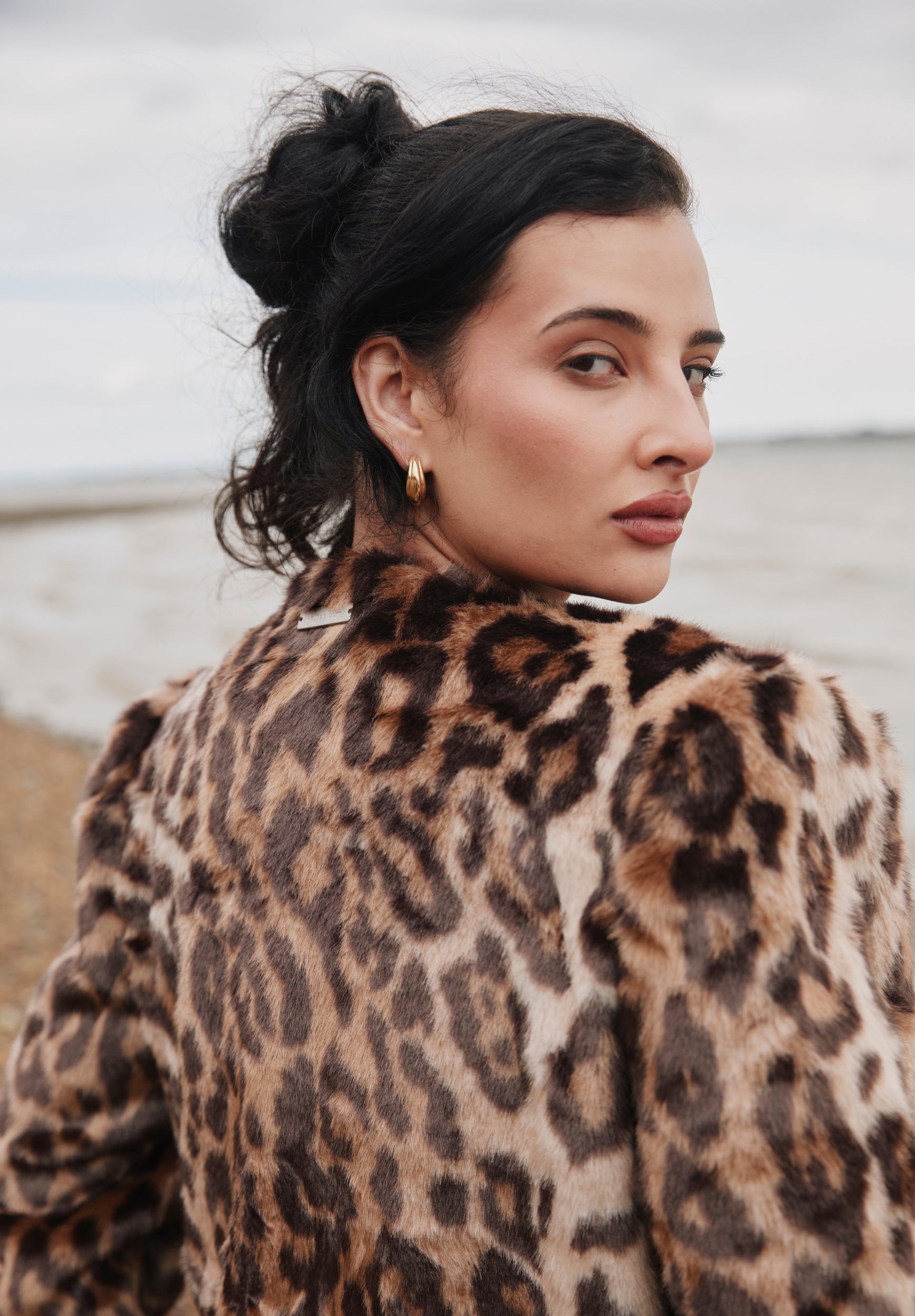 House Of Sunny Women's Jackets COLLARLESS LEOPARD JACKET giacca leopardata UK