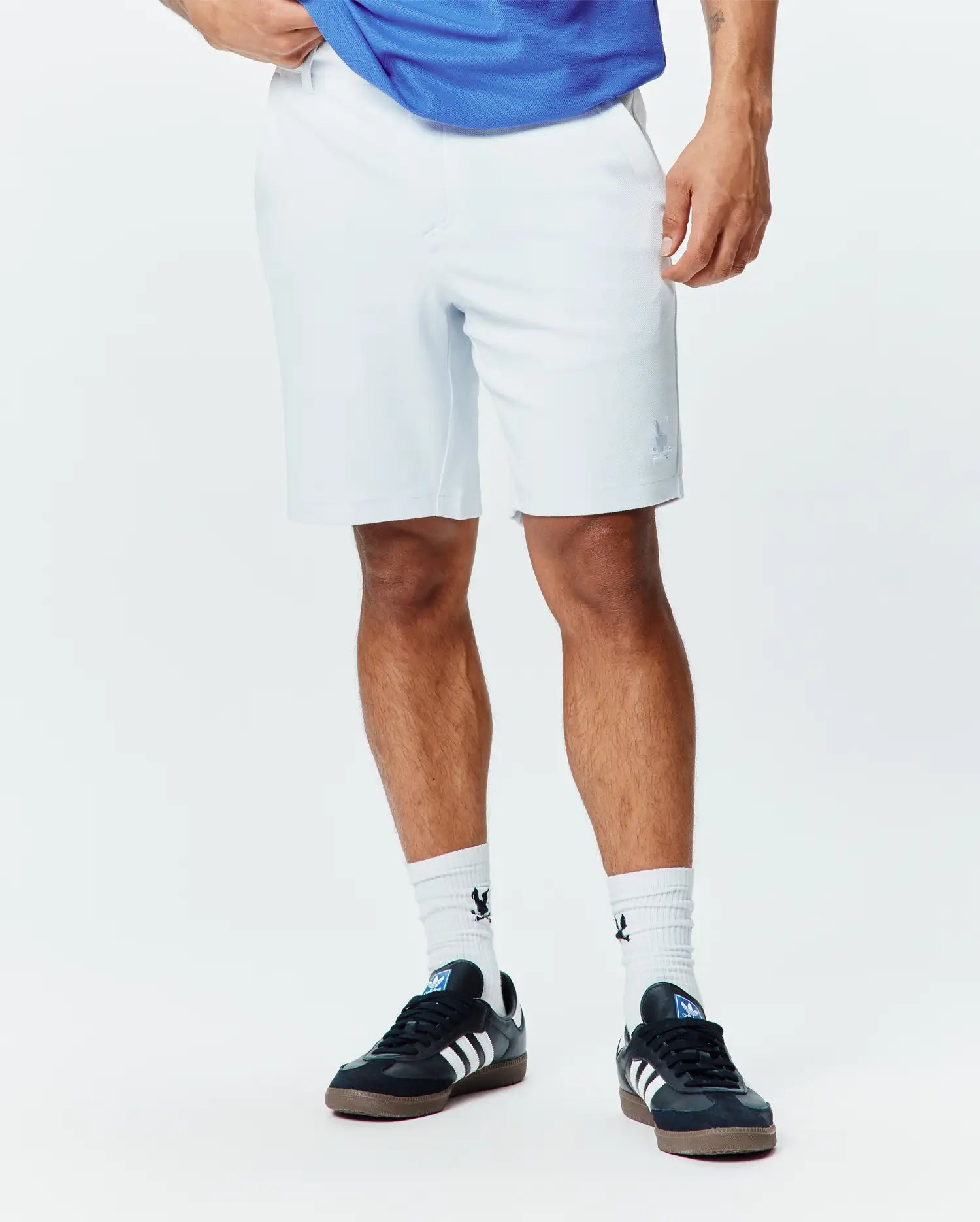 Psycho Bunny Men's Shorts Shiro Twill Short 8 1/2" shorts bianchi 100 White twill