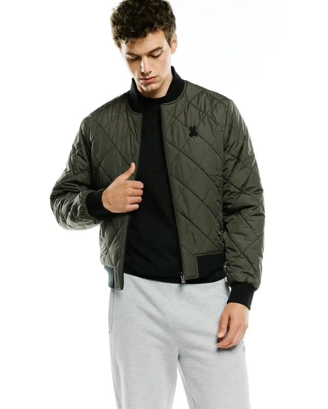 Psycho Bunny Jackets Men's Joaquin Bomber reversibile nero