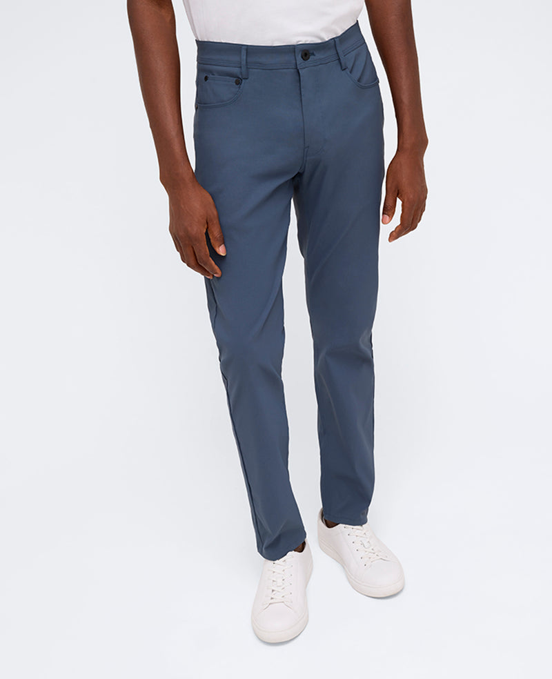 Kenneth Cole Reaction Clothing Slim Tapered Flex 5-Pocket Pant teal