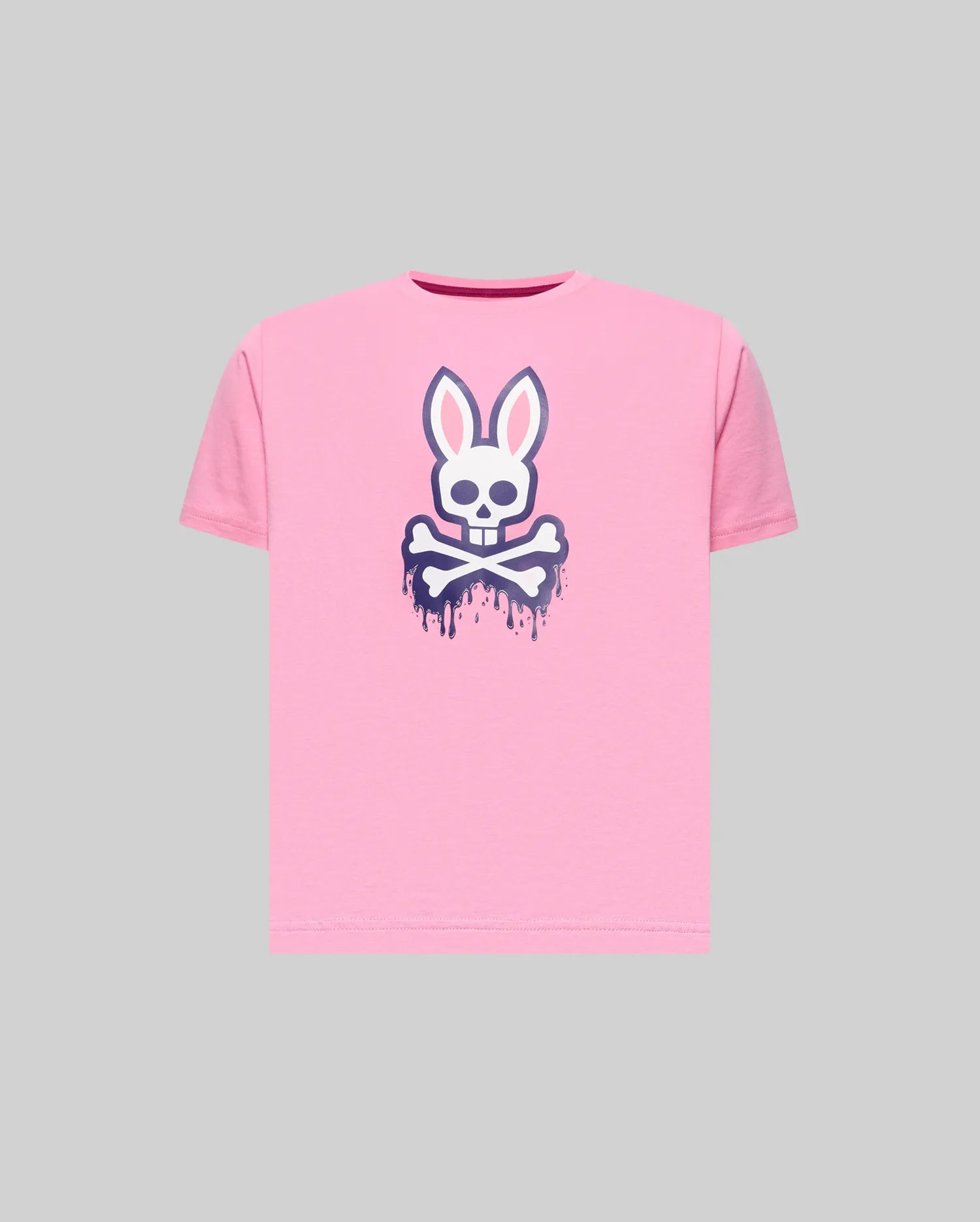 Psycho Bunny Kids Tees Carl Graphic Tee maglietta rosa, cotone Pima