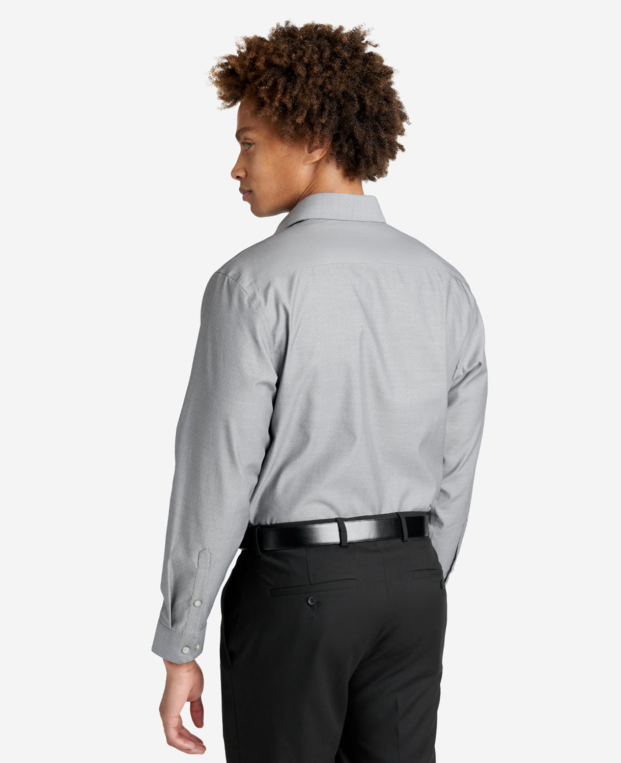 Kenneth Cole Reaction Clothing Slim-Fit Button-Down Stretch Dress Shirt with TEK FIT camicia blu