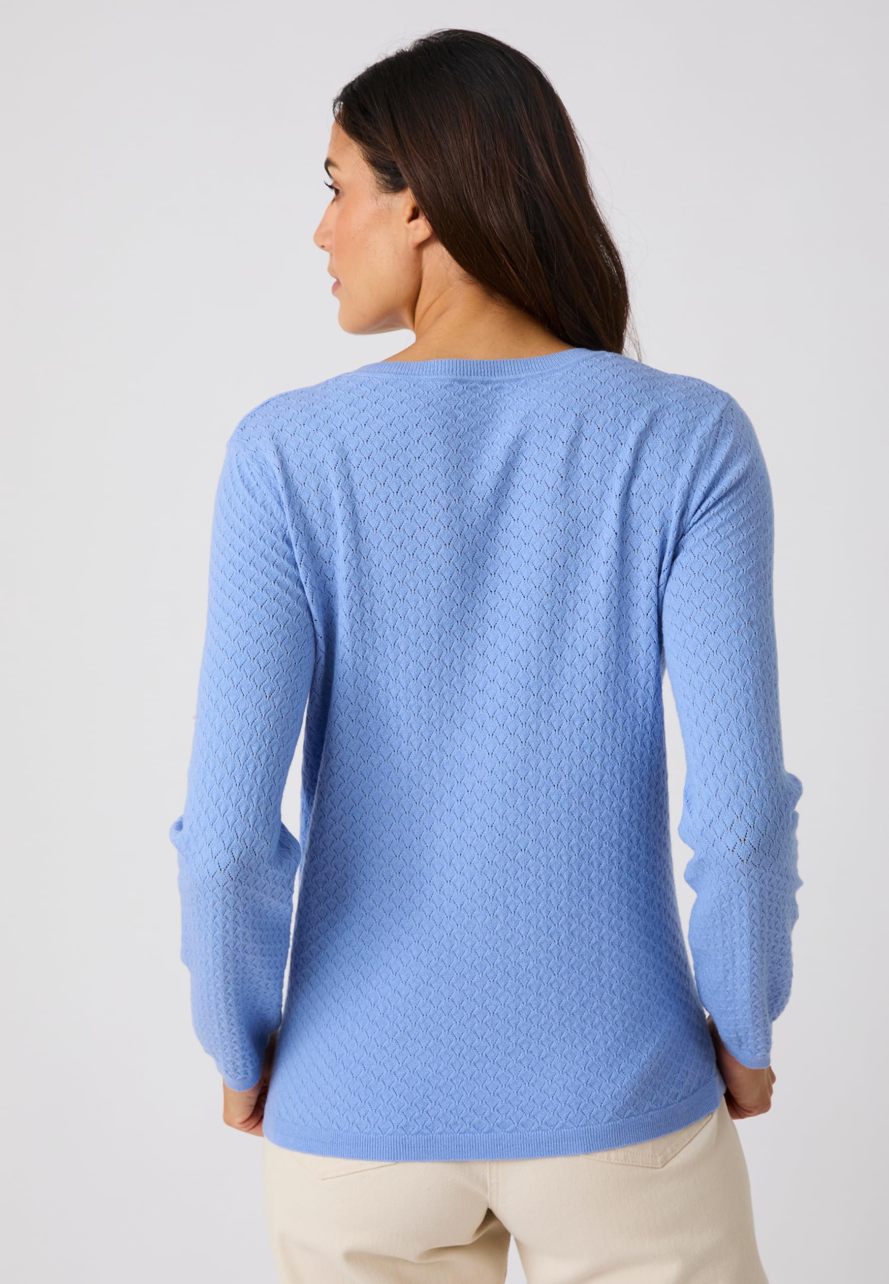 Damart Prêt-à-porter Maglione donna girocollo con motivo traforato