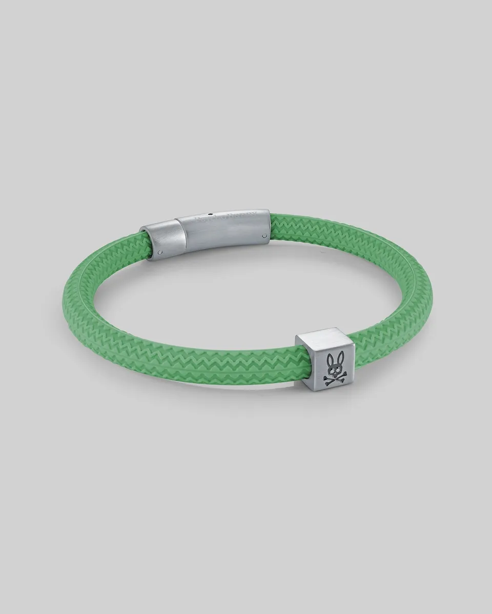 Psycho Bunny Accessories MENS SILICONE BRACELET MO1700025 bracciale verde in silicone