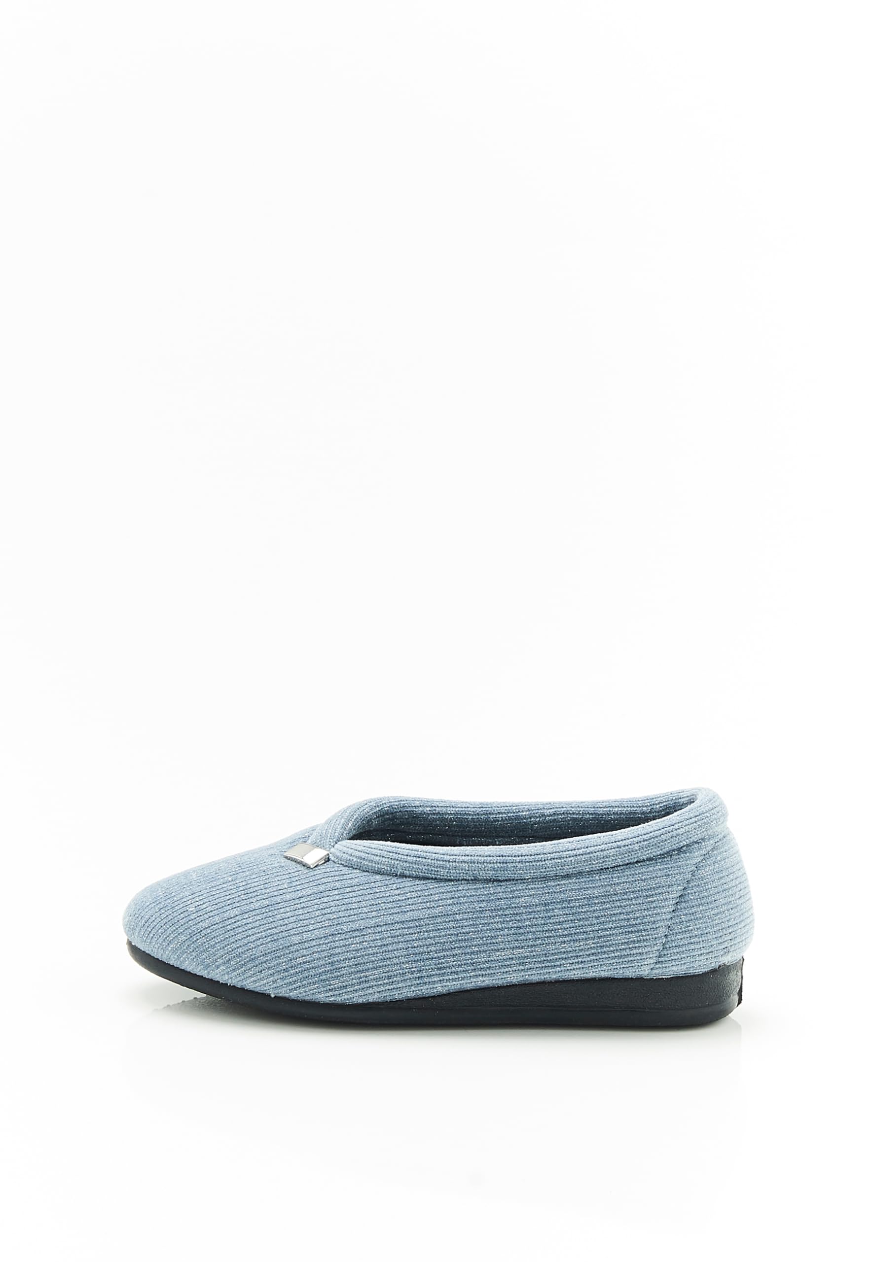 Damart Calzature Pantofole in velluto a coste lucido da donna 38 EU tacco zeppa 2 cm