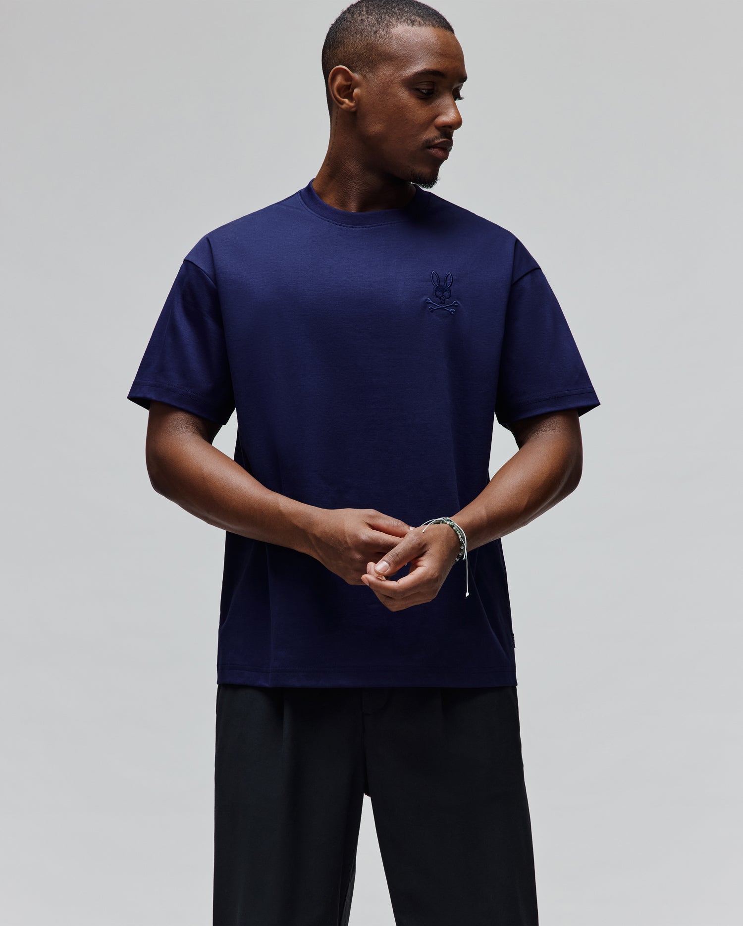 Psycho Bunny Oscar MT0200217 maglietta blu 100% Pima oversize