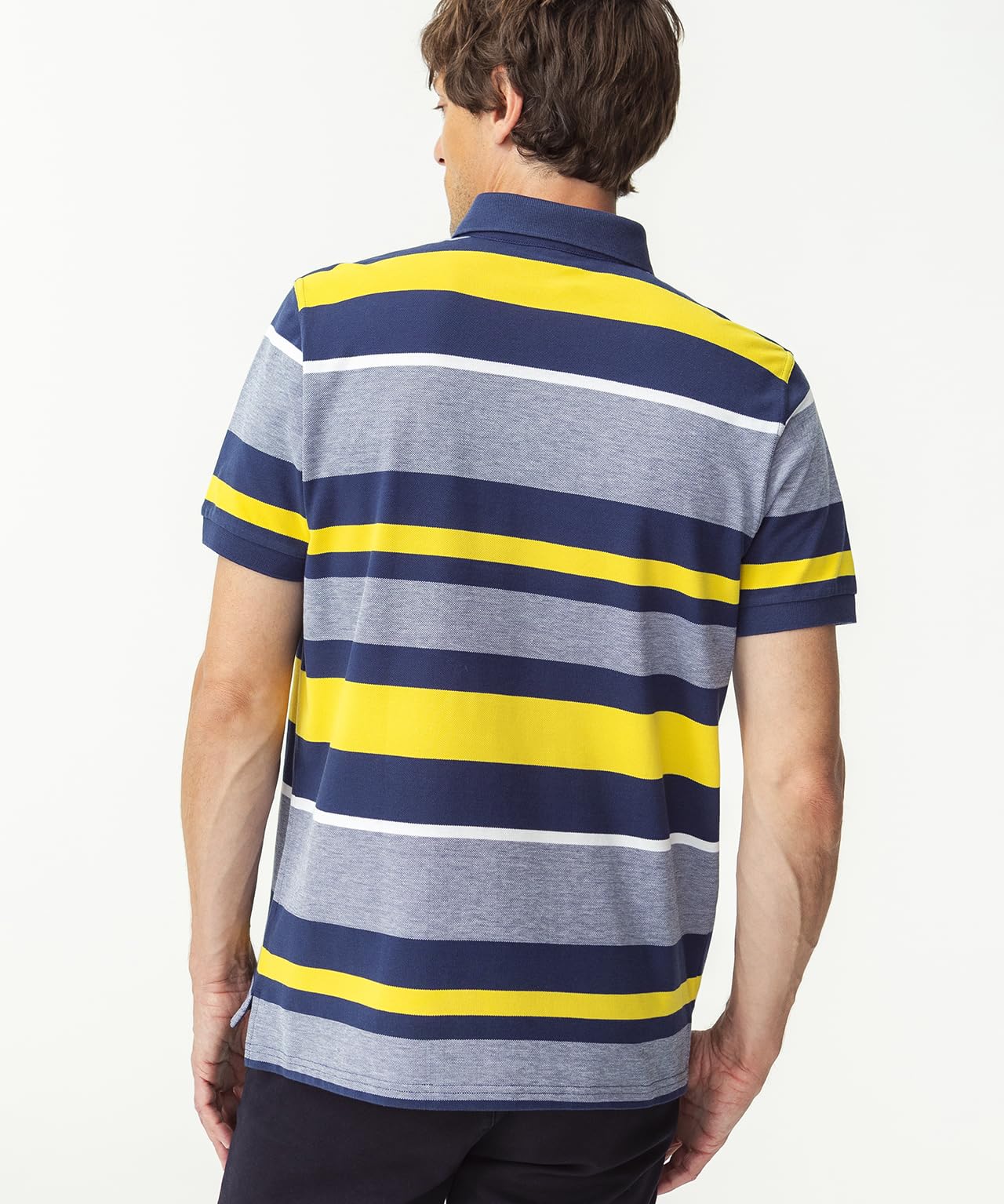 Damart Prêt-à-porter polo a maglia trapuntata a righe in cotone