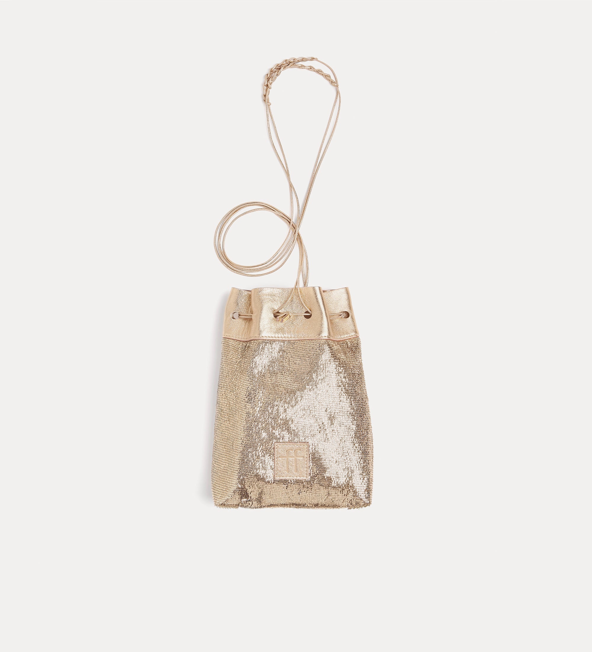 Forte borse e cinture Borsa bucket piatta platino