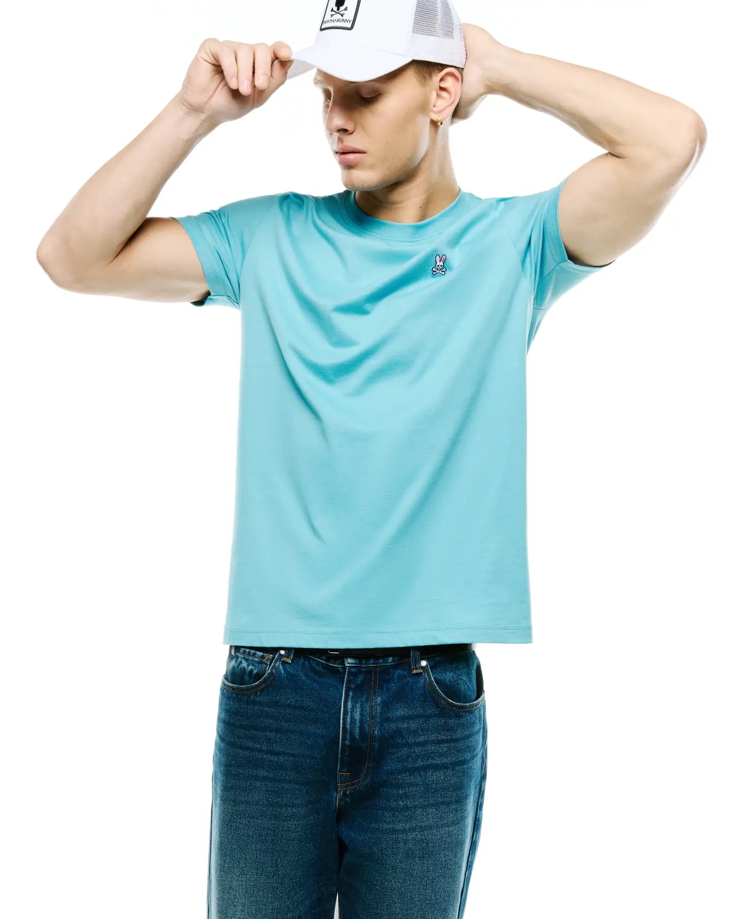 Psycho Bunny Men's Tees MENS CLASSIC CREW NECK TEE - B6U014F200 T-shirt blu Pima