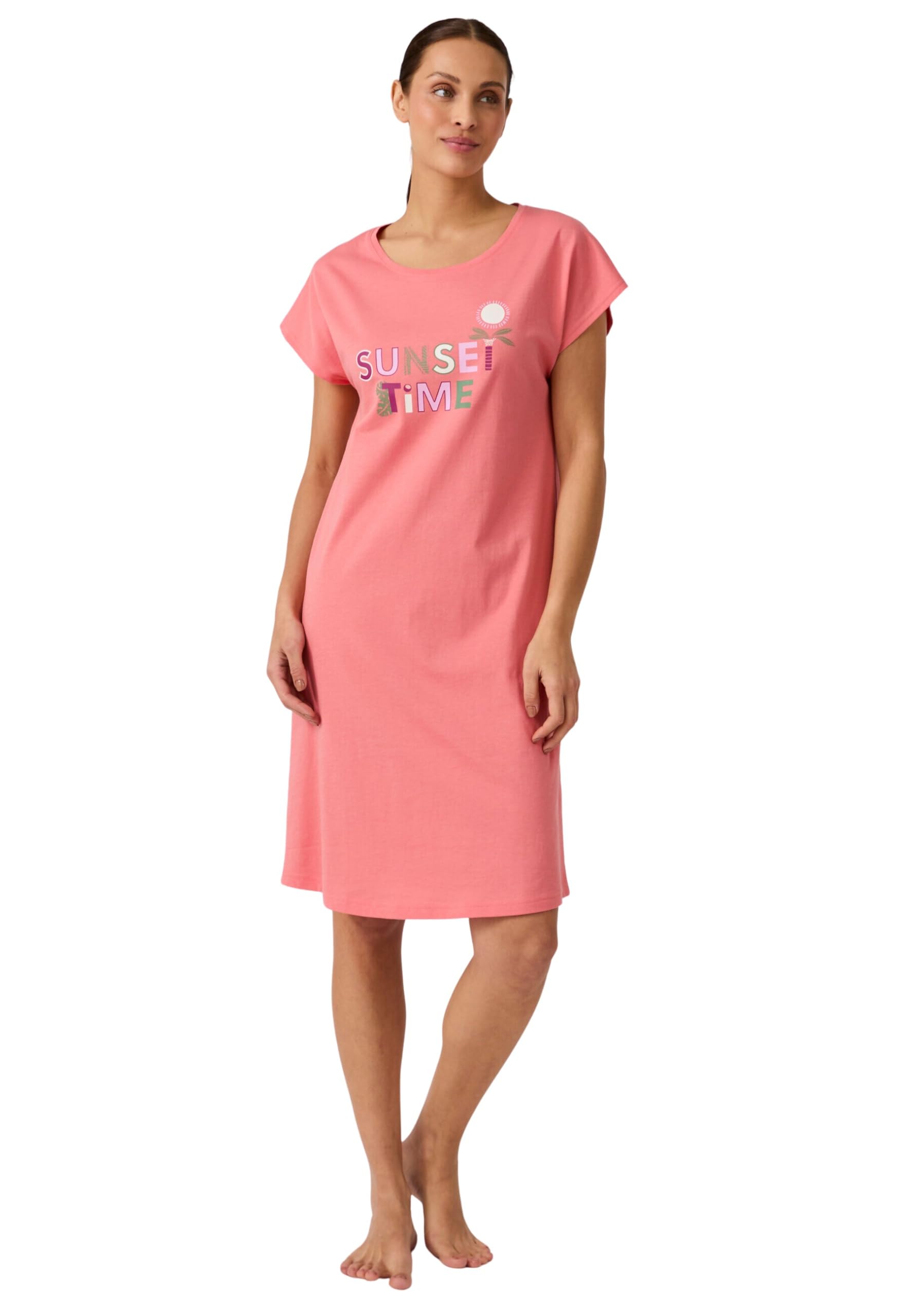 Damart Homewear Camicia da notte in puro cotone donna blu notte XS