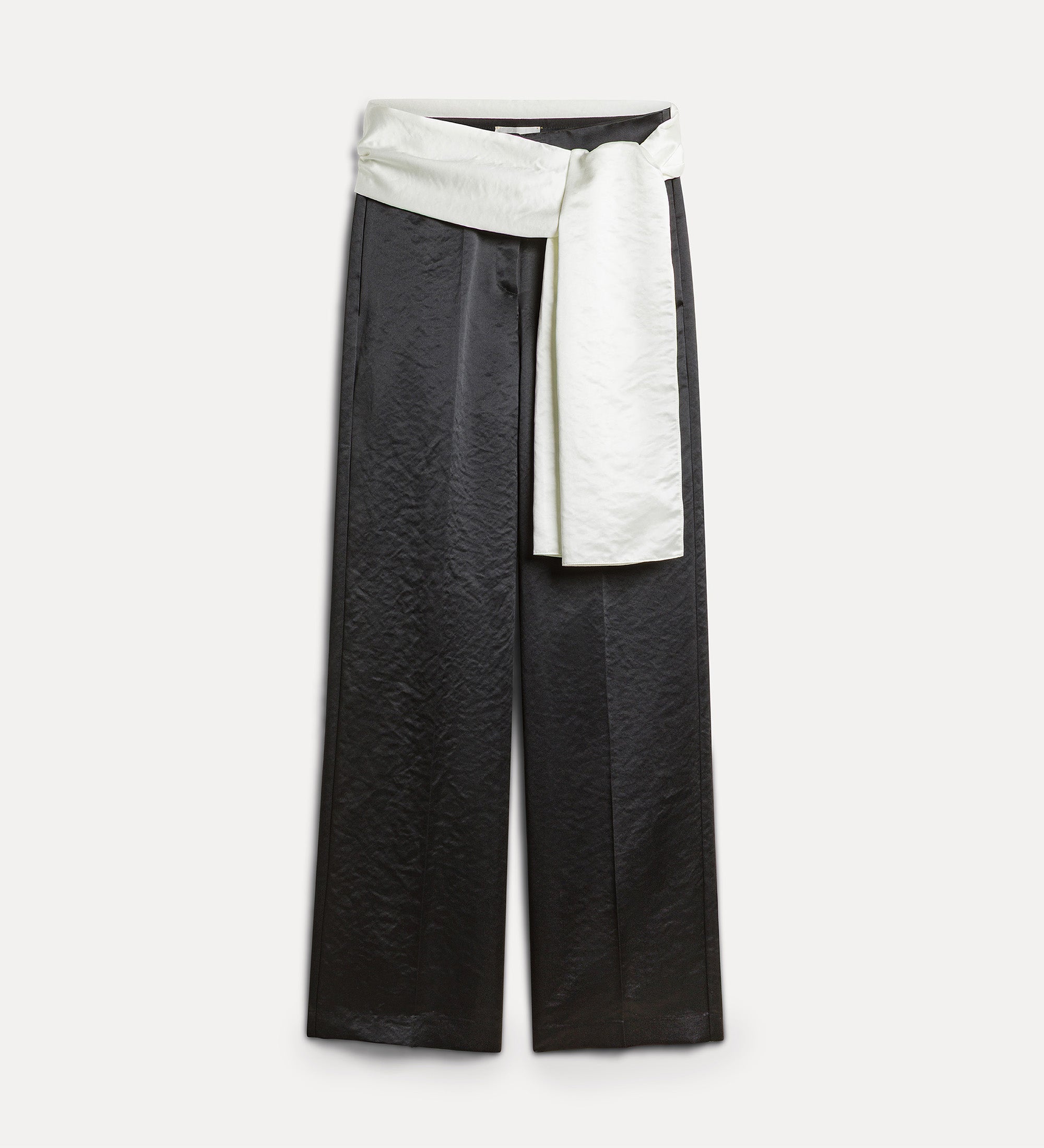 Forte pantaloni Duchesse Trousers pantaloni neri con fusciacca