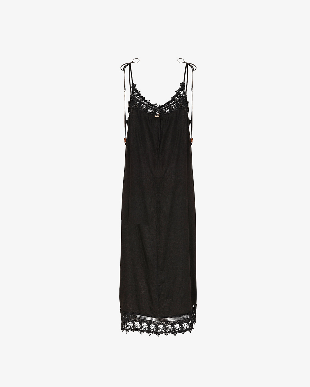 Markup Donna Vestiti Abito in lino con inserti in pizzo abito