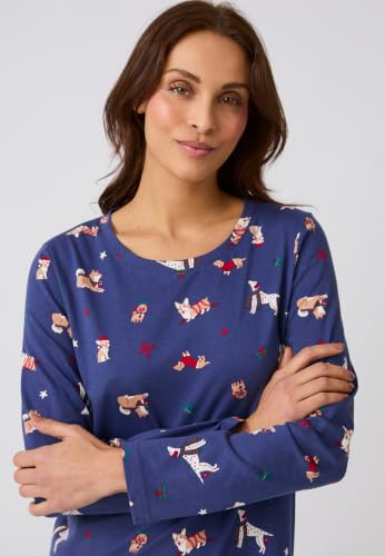 Damart Homewear Camicia da notte di Natale in puro cotone