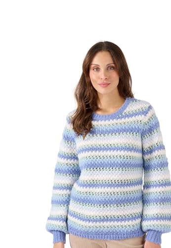 Damart Prêt-à-porter maglione a righe con maniche a palloncino