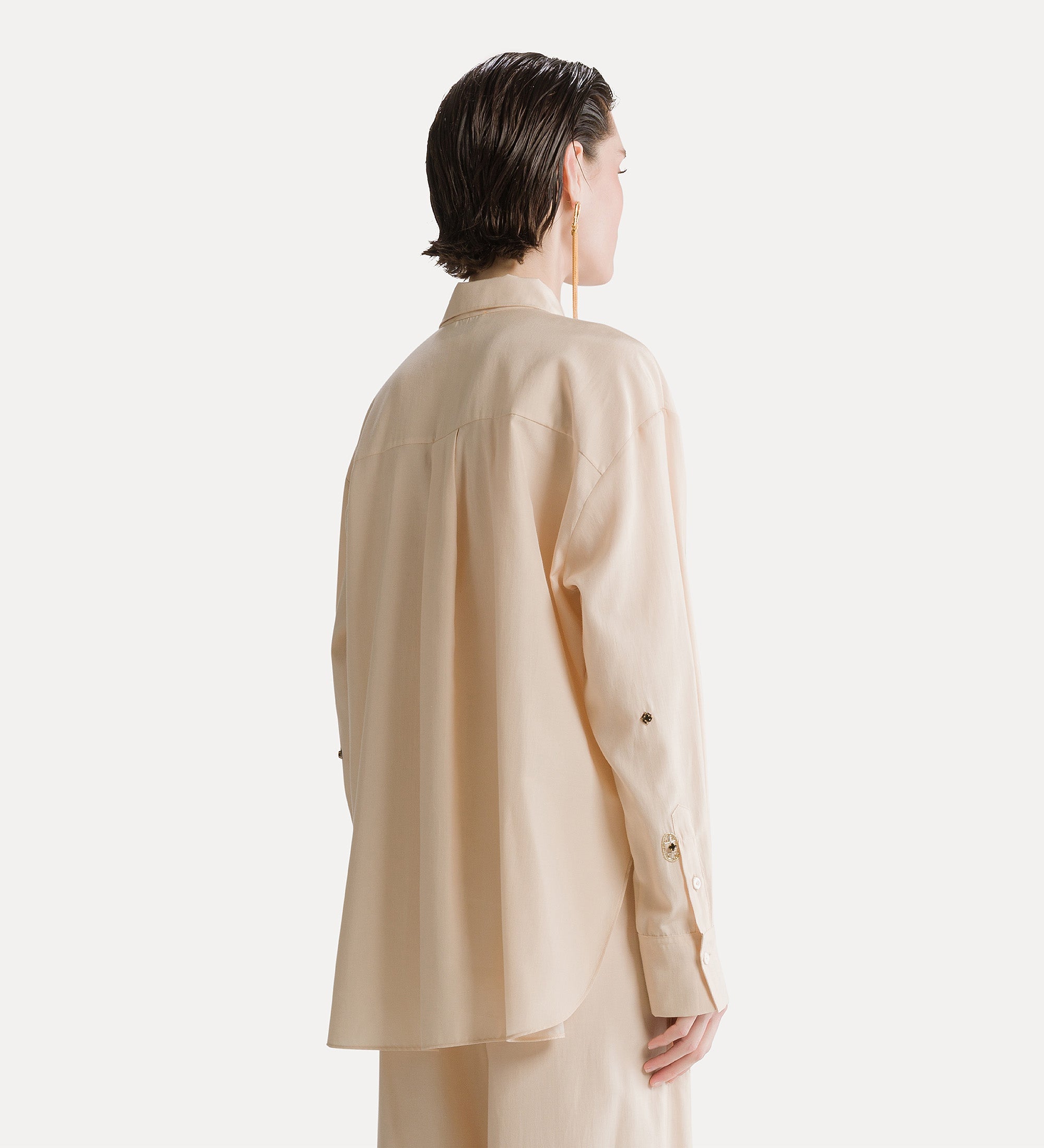 Forte camicie camicia in twill ricamo Le Club Loto