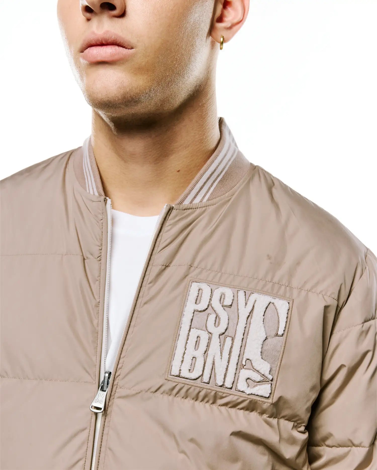 Psycho Bunny Jackets Franco bomber reversibile taupe grey XXS-XXXL in poliestere