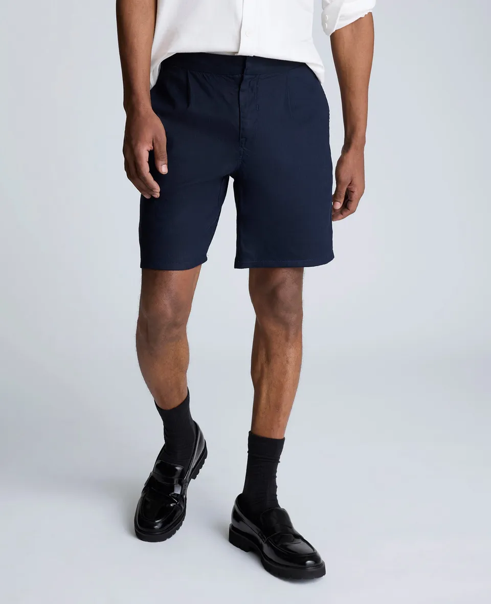 Kenneth Cole Reaction Performance Pleated Linen Short bermuda navy in lino