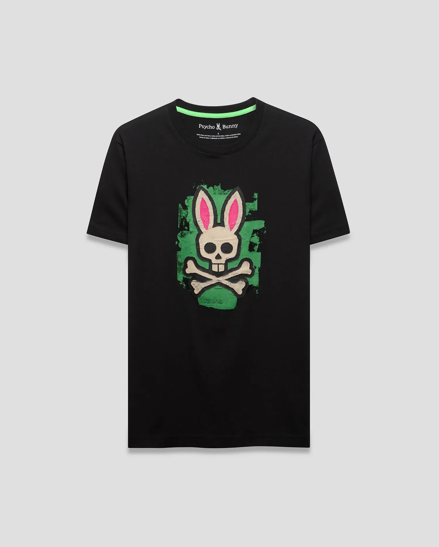 Psycho Bunny Men's Tees Marcus Graphic Tee maglietta nera