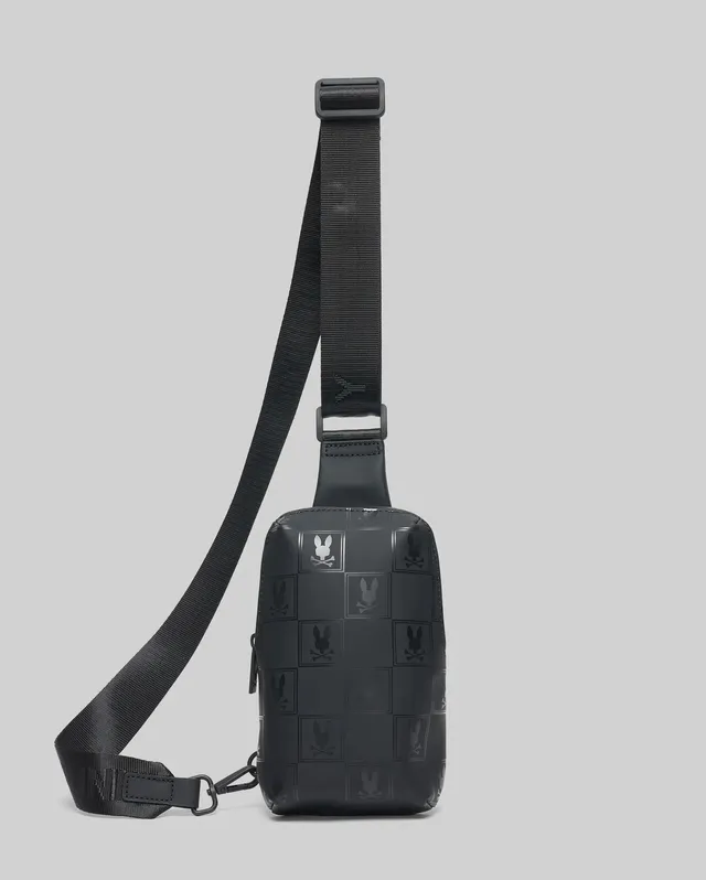 Psycho Bunny Accessories MO2400065 borsa crossbody nera O/S rivestita