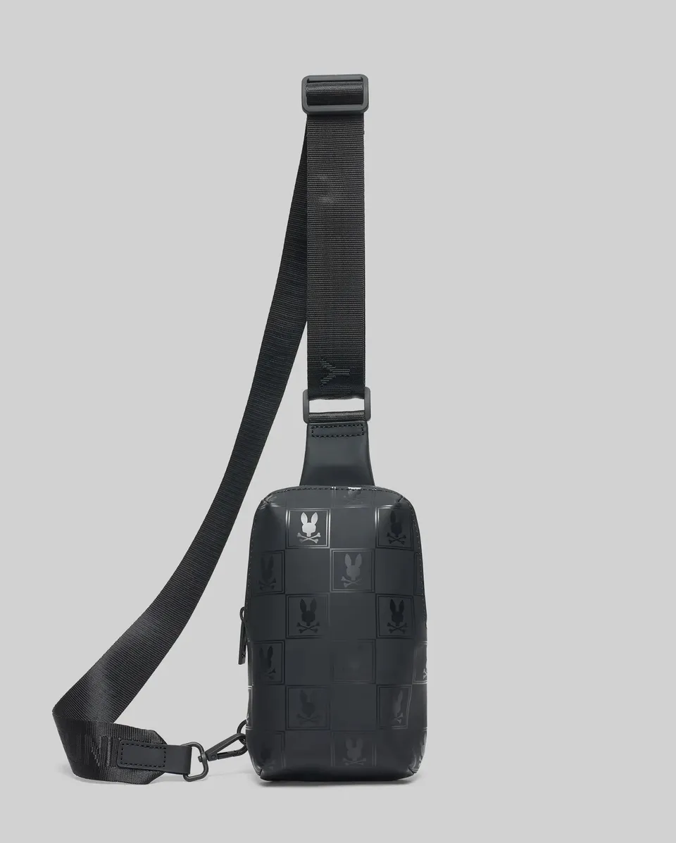 Psycho Bunny Accessories MO2400065 borsa crossbody nera O/S rivestita