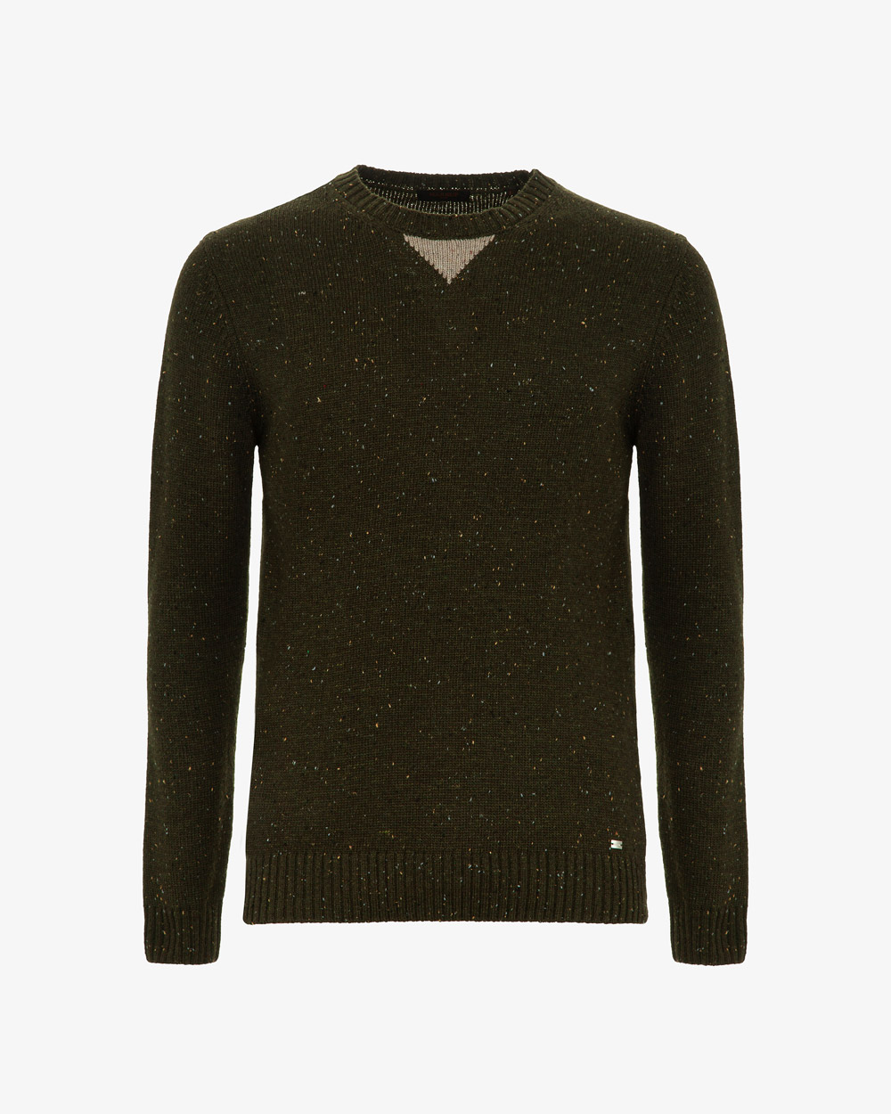 Markup Uomo Maglieria Girocollo lana bottonata con toppe maglione
