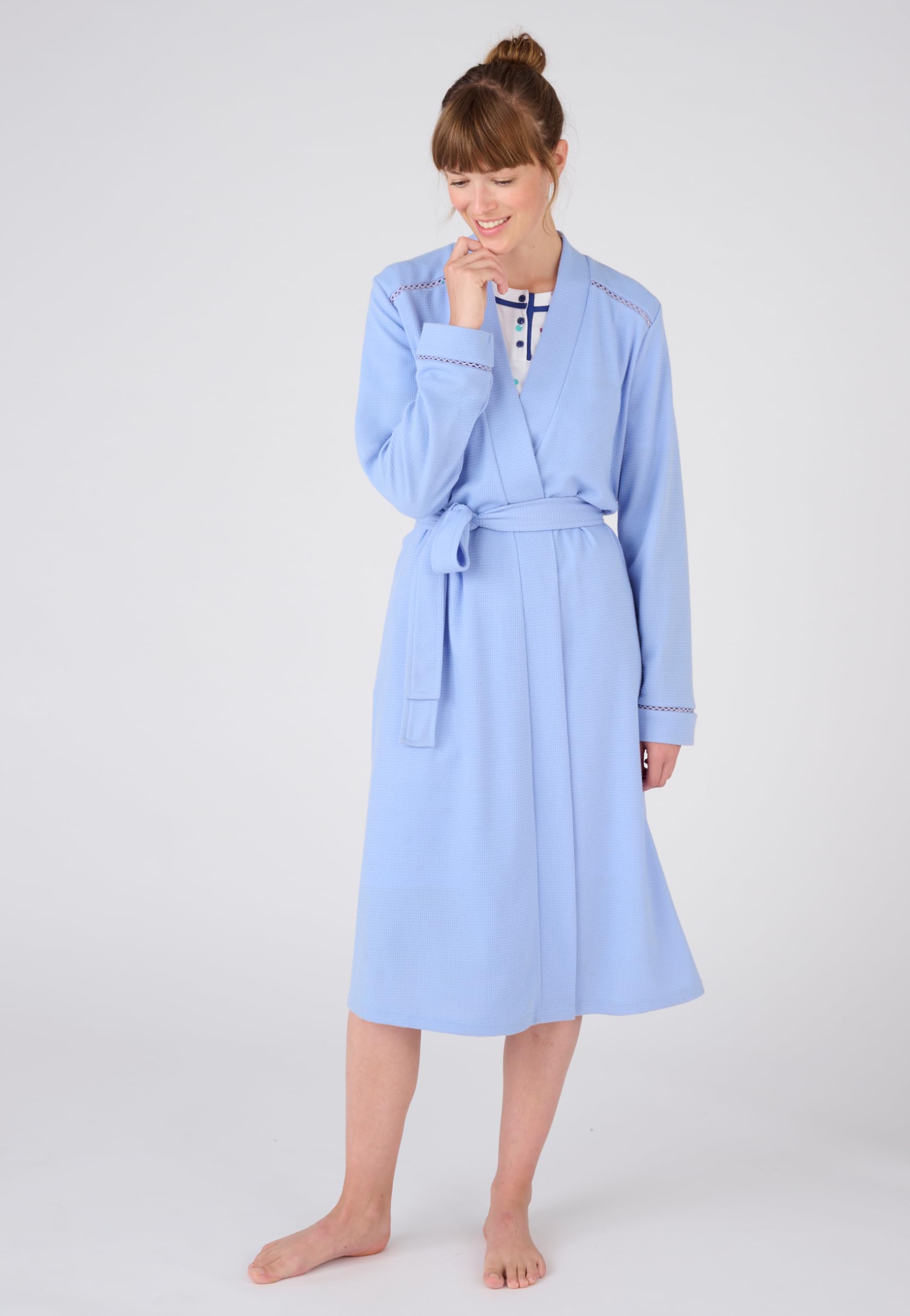 Damart Homewear vestaglia da camera azzurra 34-36 XS