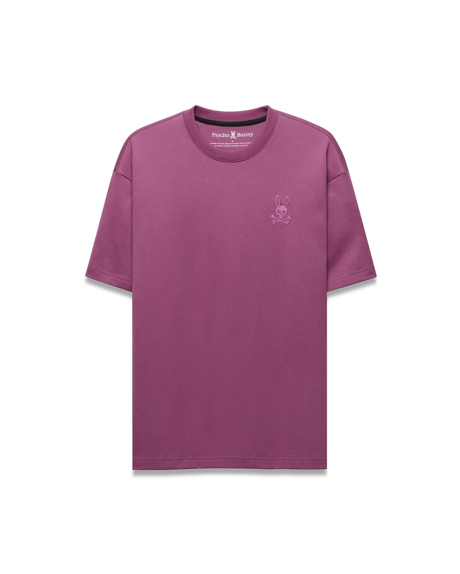 Psycho Bunny Men's Tees Oscar Oversized Tee maglietta viola