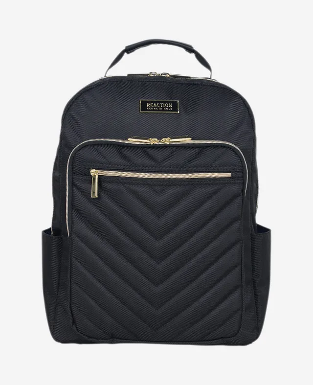 Kenneth Cole Reaction Luggage Chelsea 15.6-Inch Chevron Quilted Computer Backpack zaino nero 15 pollici