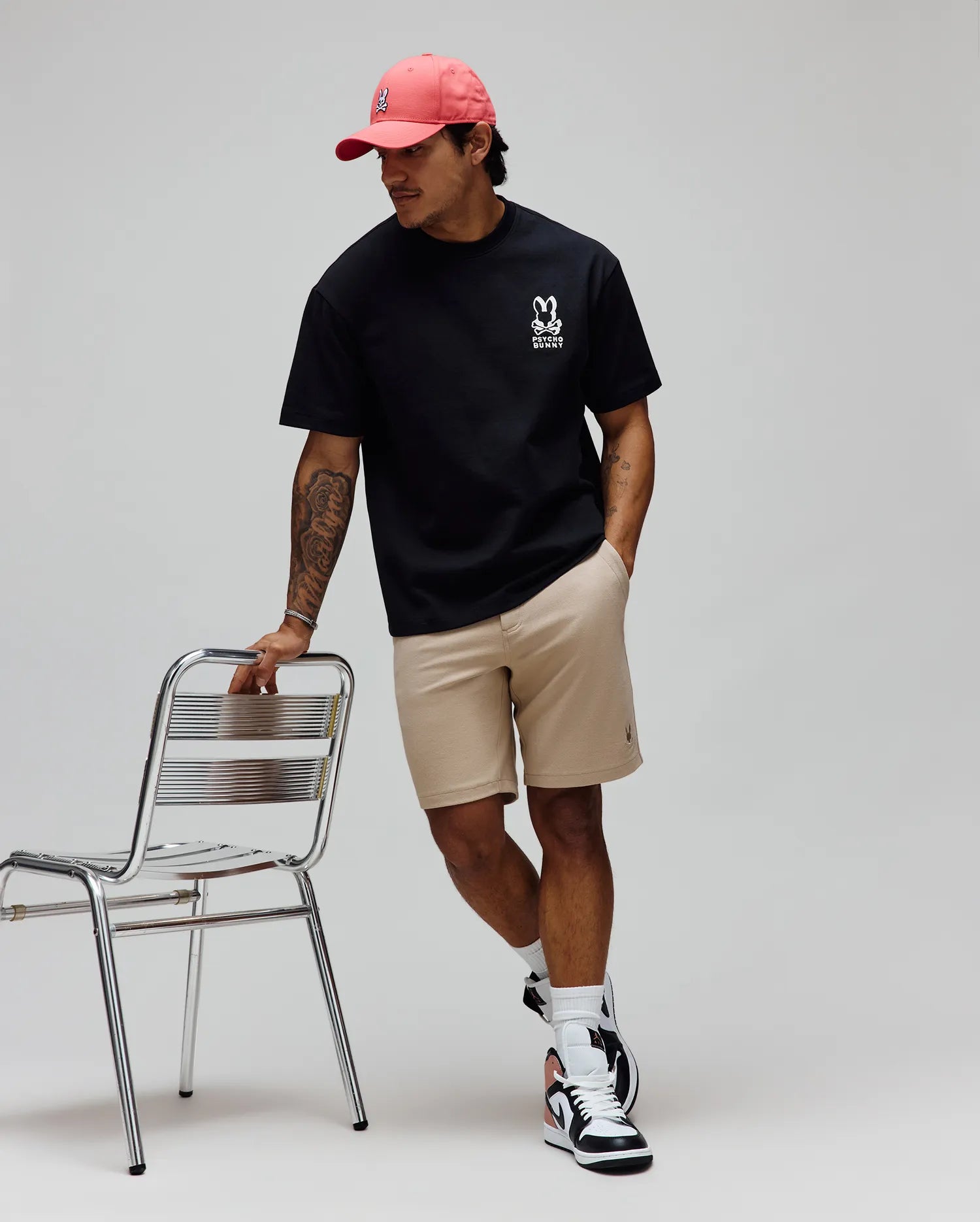 Psycho Bunny Men's Shorts Shiro Twill Short 8 1/2" 213 Oxford Tan regular