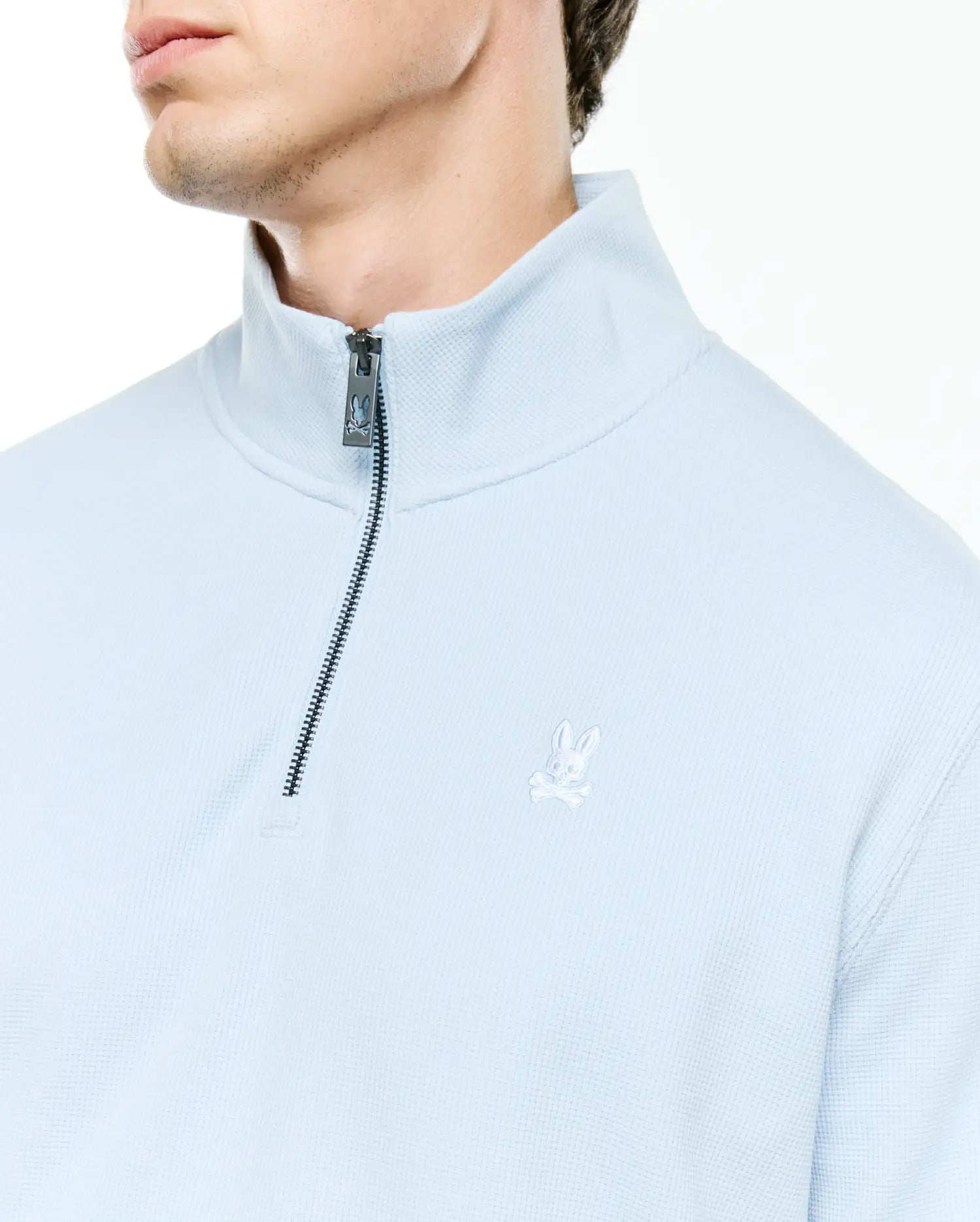 Psycho Bunny Men's Sweatshirts & Hoodies Maxton Waffle Sweatshirt felpa blu