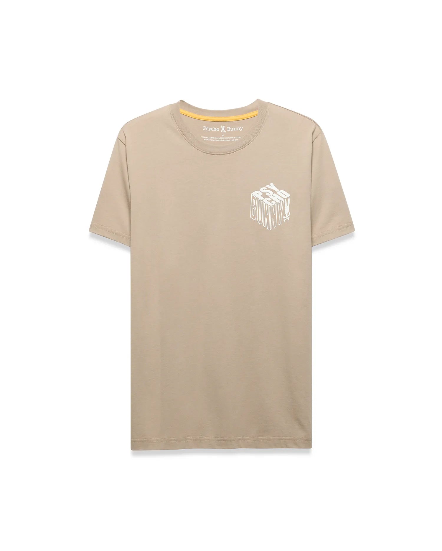 Psycho Bunny Men's Tees Conan Pima Back Graphic Tee t-shirt Stone in cotone Pima