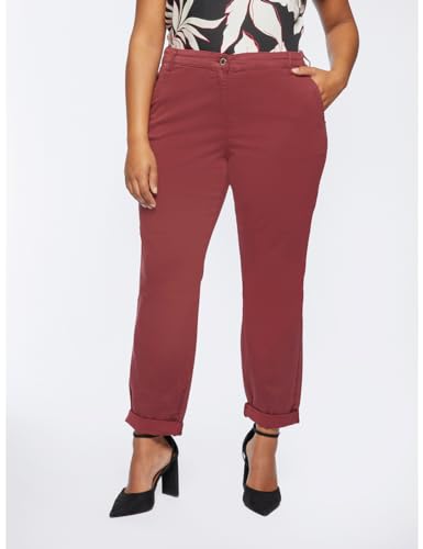 Fiorella Rubino Pantaloni Chinos in Tencel pantaloni 48 Plus gamba dritta