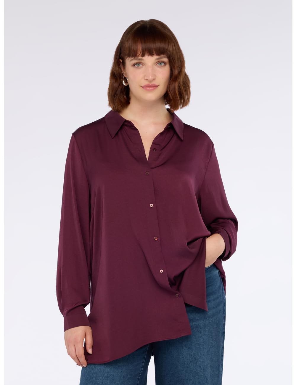 Fiorella Rubino Camicie e bluse Camicia bimaterica Misto Viscosa