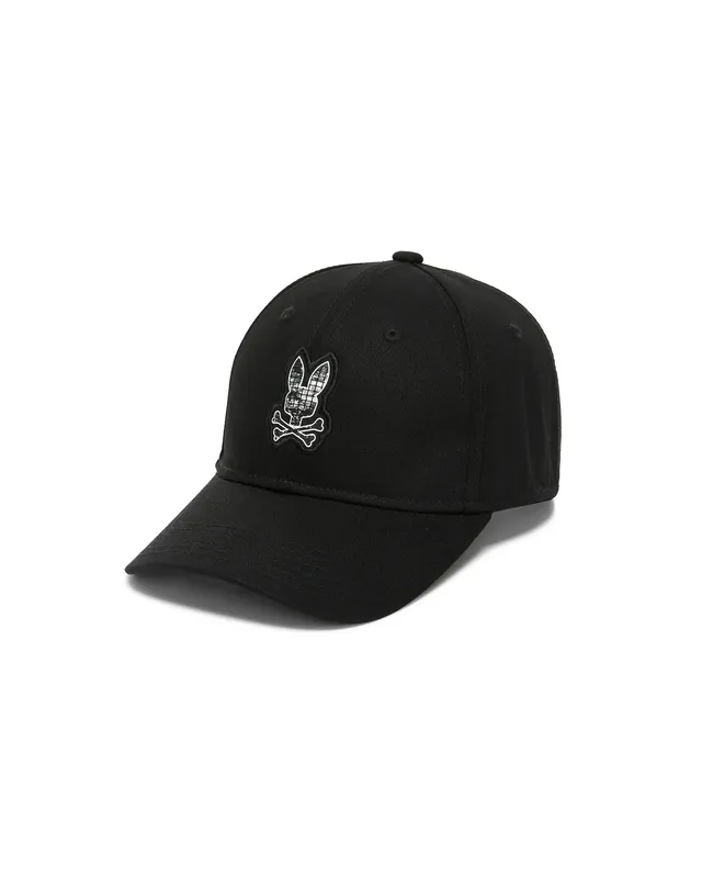 Psycho Bunny Kids Accessories KIDS' ALFIE BASEBALL CAP - KO1500079 cappellino nero O/S