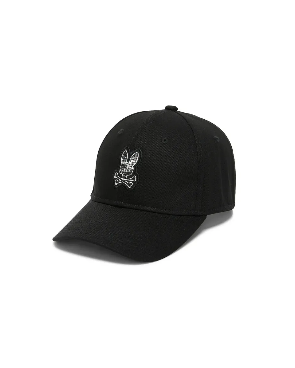 Psycho Bunny Kids Accessories KIDS' ALFIE BASEBALL CAP - KO1500079 cappellino nero O/S