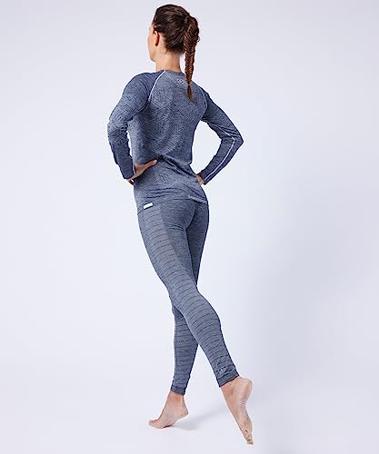 Damart Climatyl Maglietta dinamica maniche lunghe donna, grigio etere, XXL