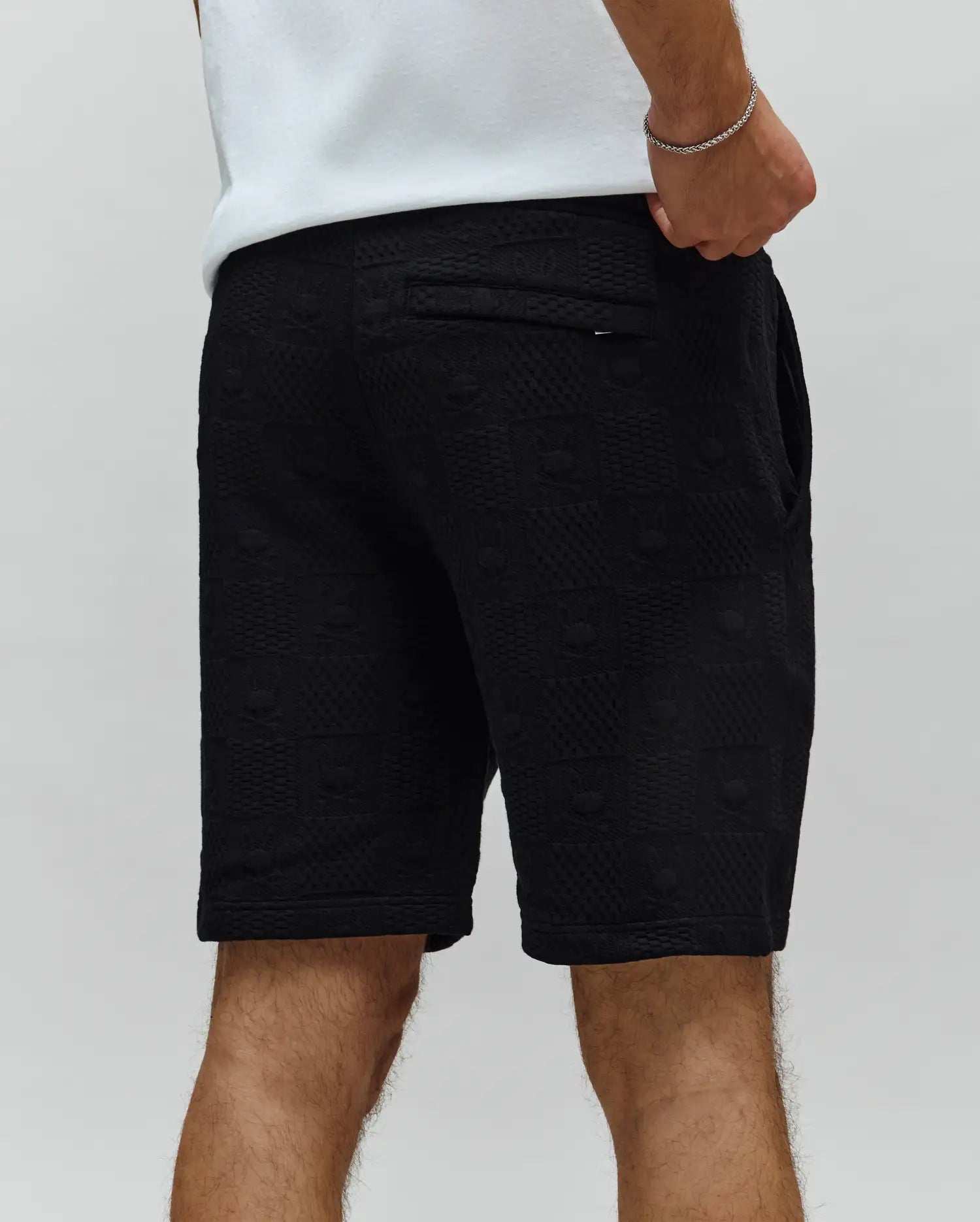 Psycho Bunny Men's Shorts MENS DUSTIN SWEATSHORT 8 MB0900052 bermuda neri jacquard