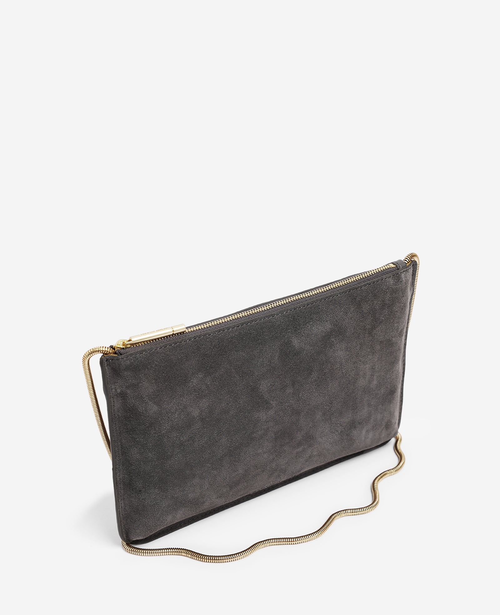 Kenneth Cole Reaction Bags Highline Suede Disco borsa a tracolla grigio acciaio in pelle