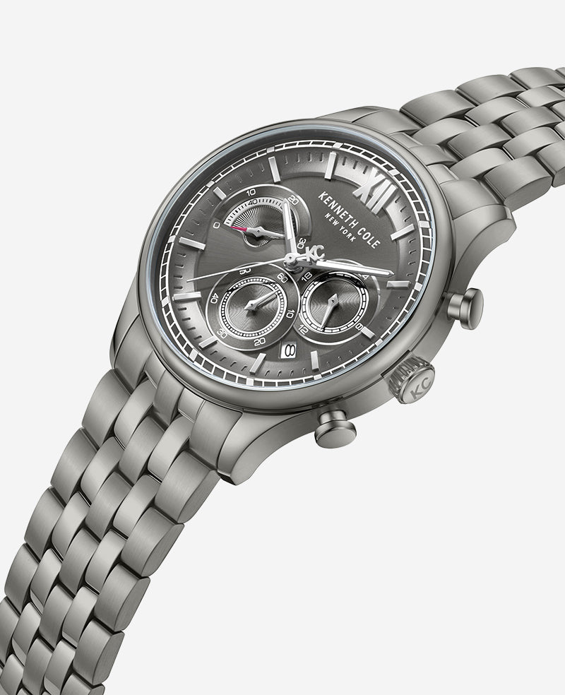 Kenneth Cole Reaction Watches Dress Sport Chronograph orologio gunmetal acciaio