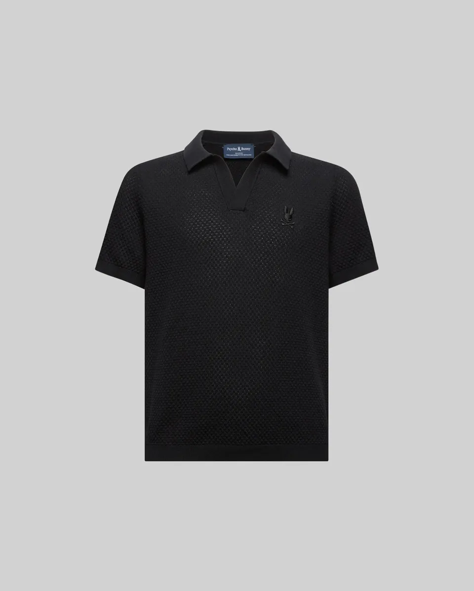 Psycho Bunny Kids Polo Shirts Kids Devon Knit Polo KT0100093 polo nera