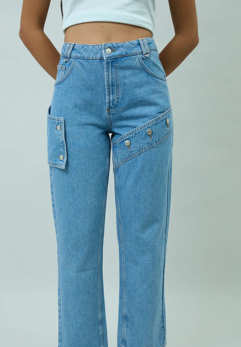 House Of Sunny Women's Denim COWBOY DENIM JEANS jeans taglie UK 6-18 vita alta